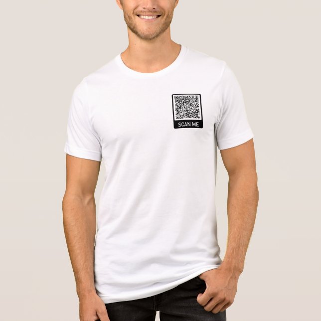 Camiseta Seu presente de verificação de código QR Informaçõ (Frente)