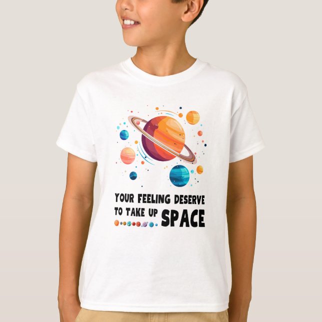 Camiseta Seu sentimento merece ocupar o espaço (Frente)