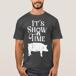 Camiseta Seu Show Time Swine Show Pig Lover County Fair Gif