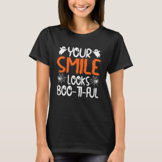 Camiseta Seu Sorriso Parece Boo Ti Ful Dentist Halloween Co