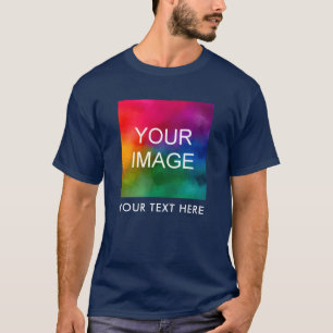 Camiseta Seu texto aqui Carregue o logotipo ou modelo de fo