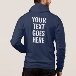 Camiseta Seu Texto De Imagem Mens Elegante Do Lado Traseiro