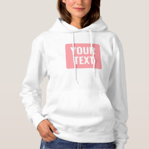 Camiseta Seu Texto ou Nome Personalizado Rosa Bege Branco F