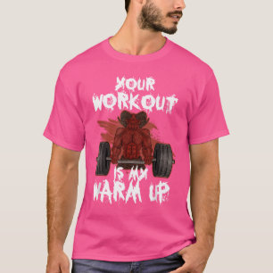 Camiseta Seu Trabalho Meu Calor Barbell Bodybuilding Weigh