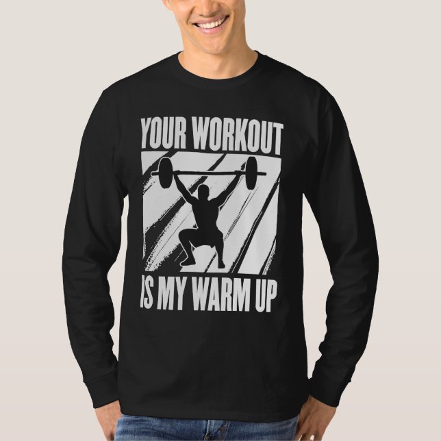 Camiseta Seu treino é meu aquecimento Motivação de Treiname (Frente)