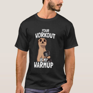 Camiseta Seu treino é meu aquecimento treino de peso engraç