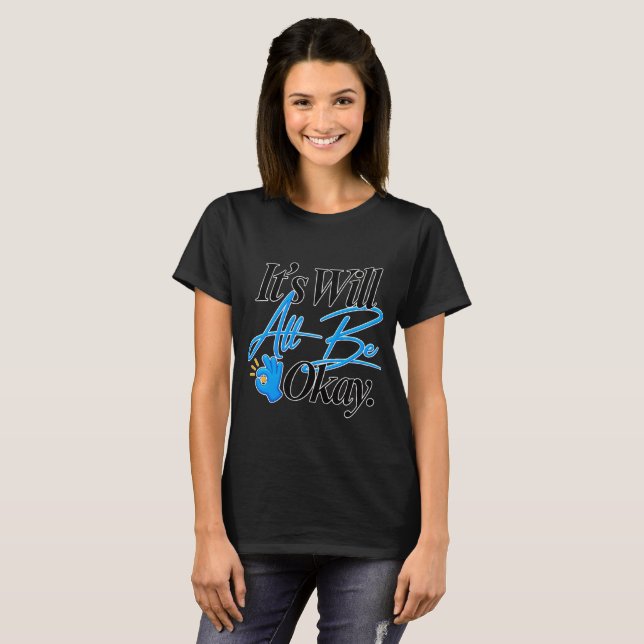 Camiseta Seu Tudo Ficará Bem Neon Script (Frente Completa)