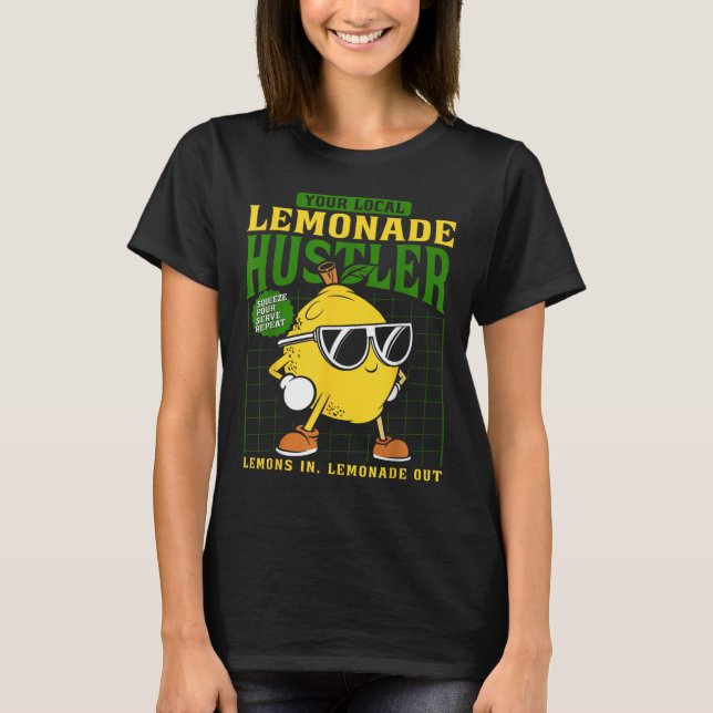 Camiseta Seu Vendedor Local de Limonada Engraçado Chefe de  (Frente)