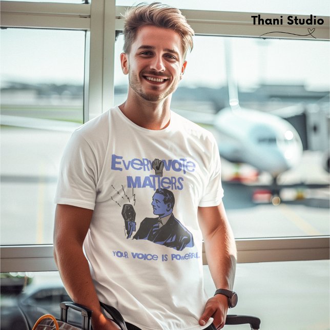 Camiseta Seu Voto Importa Eleição Azul Político Impresso (Criador carregado)