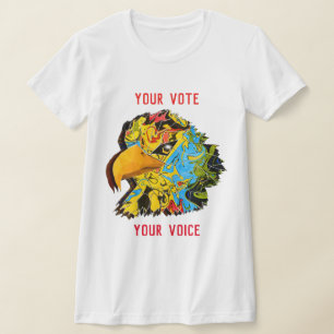 Camiseta Seu Voto...Sua Voz Águia Multicolorida