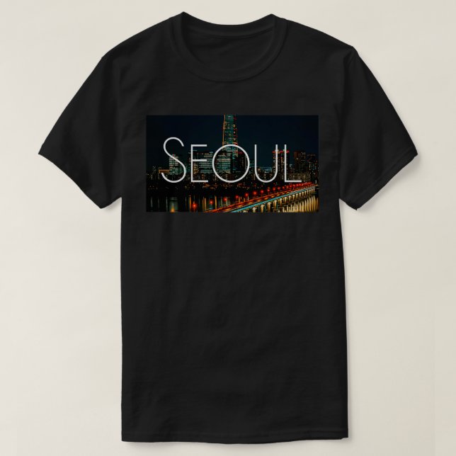 Camiseta Seul Coreia City Night 2 (Frente do Design)