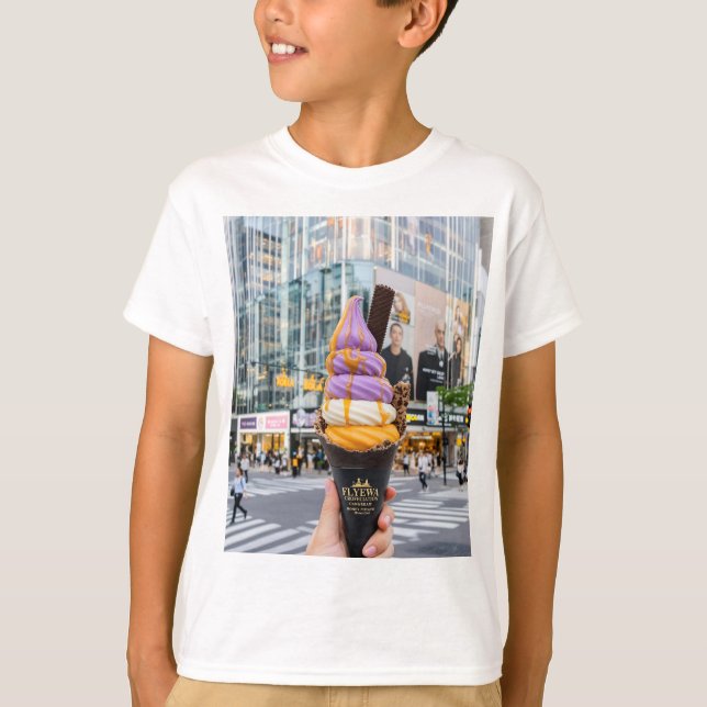 Camiseta Seul Summer Scoop - Crianças Sorvete Tee (Frente)