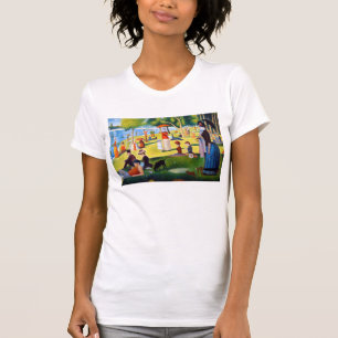 Camiseta Seurat: Um domingo no La Jatte grandioso