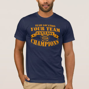 CAMISETA SEUS CAMPEÕES DO BASEBOL DA FANTASIA DA EQUIPE