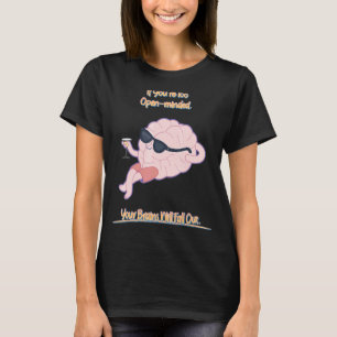 Camiseta Seus Cérebros Vão Cair Dizendo Sarcástico