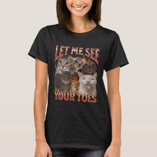 Camiseta Seus Dedos do Pé Gato Engraçado Meme Bootleg Gráfi