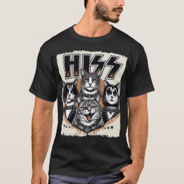 Camiseta Seus Gatos Rock Kittens Enrolando Pentes De Gato D