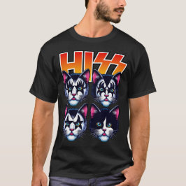 Camiseta Seus Gatos Rock Kittens Enrolando Pentes De Gato D