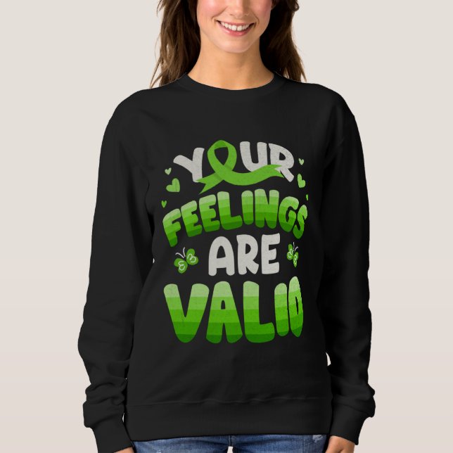 Camiseta Seus Sentimentos São Válidos Conscientização da Sa (Frente)