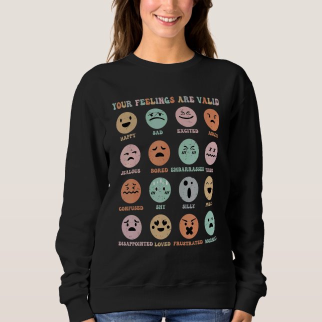 Camiseta Seus Sentimentos São Válidos Conscientização sobre (Frente)
