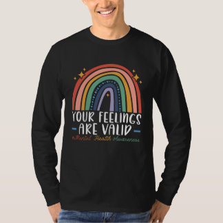 Camiseta Seus Sentimentos São Válidos Conscientização sobre