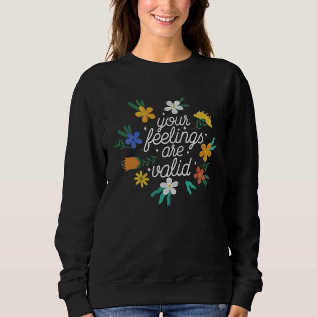 Camiseta Seus Sentimentos São Válidos  Mulheres Conscientes (Frente)