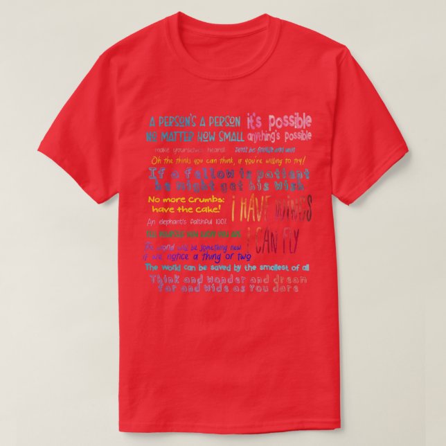 Camiseta Seussical Quotes Set  (Frente do Design)