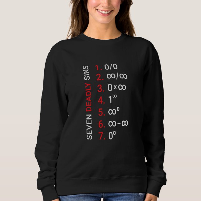 Camiseta Seven Deadly Math Sins     Math (Frente)