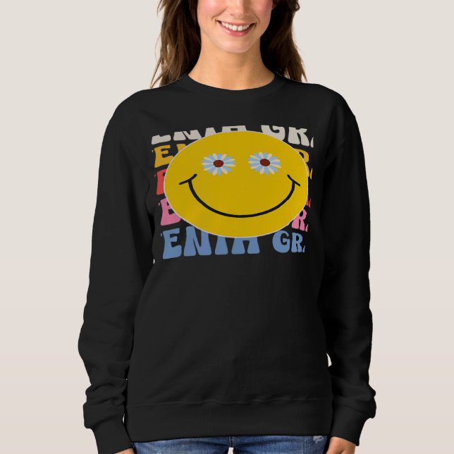 Camiseta Seventh Grade Smile Groovy Back To School 7th Grad (Frente)
