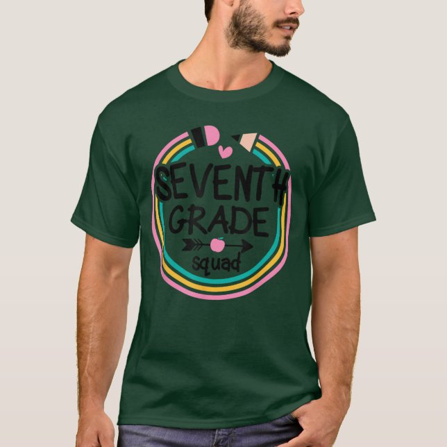 Camiseta Seventh Grade Squad Back To School Teachers Studen (Frente)