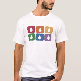 Camiseta Severidade, arco-íris.