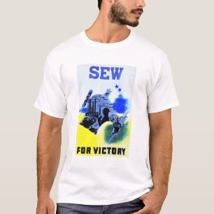 Camiseta SEW PARA VITÓRIA! NYC WPA War Services Govt Art