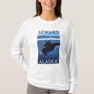 Camiseta Seward, AlaskaOrca e cena da vitela