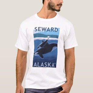 Camiseta Seward, AlaskaOrca e cena da vitela