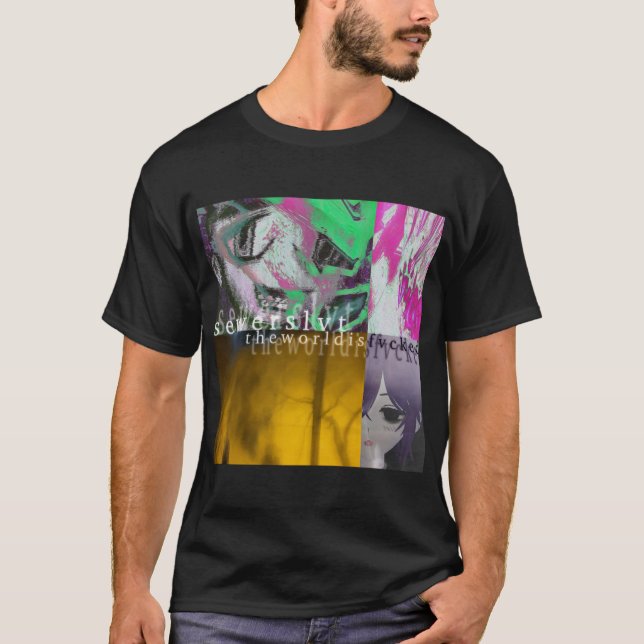 Camiseta Sewerslvt o mundo é cobrir de álbuns (Frente)