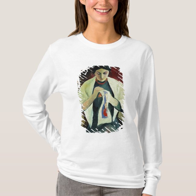 Camiseta Sewing da mulher (Frente)