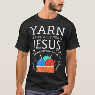 Camiseta Sewing Jesus Quilling Yarn Agulha Christian