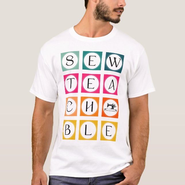 Camiseta Sewteachable Colorful Squares (Frente)