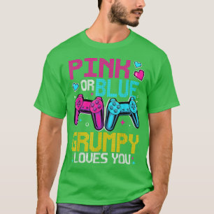 Camiseta Sexo Cor-De-Rosa Ou Azul Revelar Gamer De Pai De J