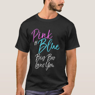 Camiseta Sexo Correspondente Revele Família Rosa Ou Azul Gr