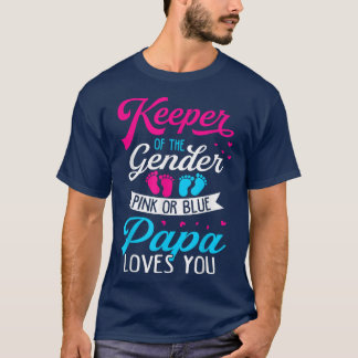 Camiseta Sexo De Bebê Revela Chá Rosa Ou Azul Papá Loves