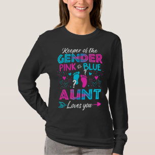 Camiseta Sexo De Bebê Revela Chá Rosa Ou Azul Tia Loves