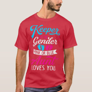 Camiseta Sexo De Bebê Revela Chá Rosa Ou Azul Tia Loves