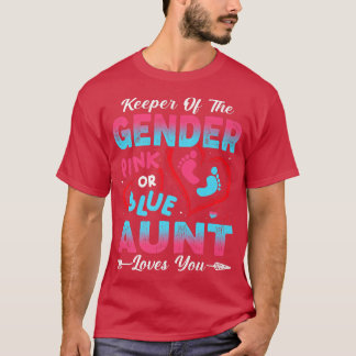 Camiseta Sexo De Bebê Revela Chá Rosa Ou Azul Tia Loves