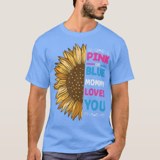 Camiseta Sexo de Bebê rosa ou azul Anúncio de dia