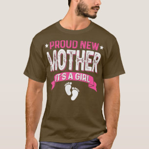 Camiseta Sexo de Família Engraçado Revela Orgulhosa Nova Mã
