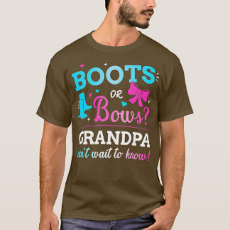Camiseta Sexo masculino revela botas ou arcos, avô combinan