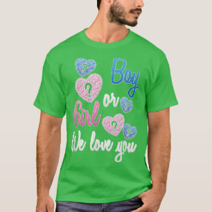 Camiseta Sexo Reveal Boy ou Girl we Love You Reveee Part