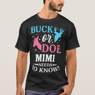 Camiseta Sexo Reveal Buck Ou Doe Mimi Correspondendo Festa