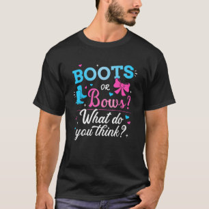Camiseta Sexo revela botas ou arcos o que você acha bebê